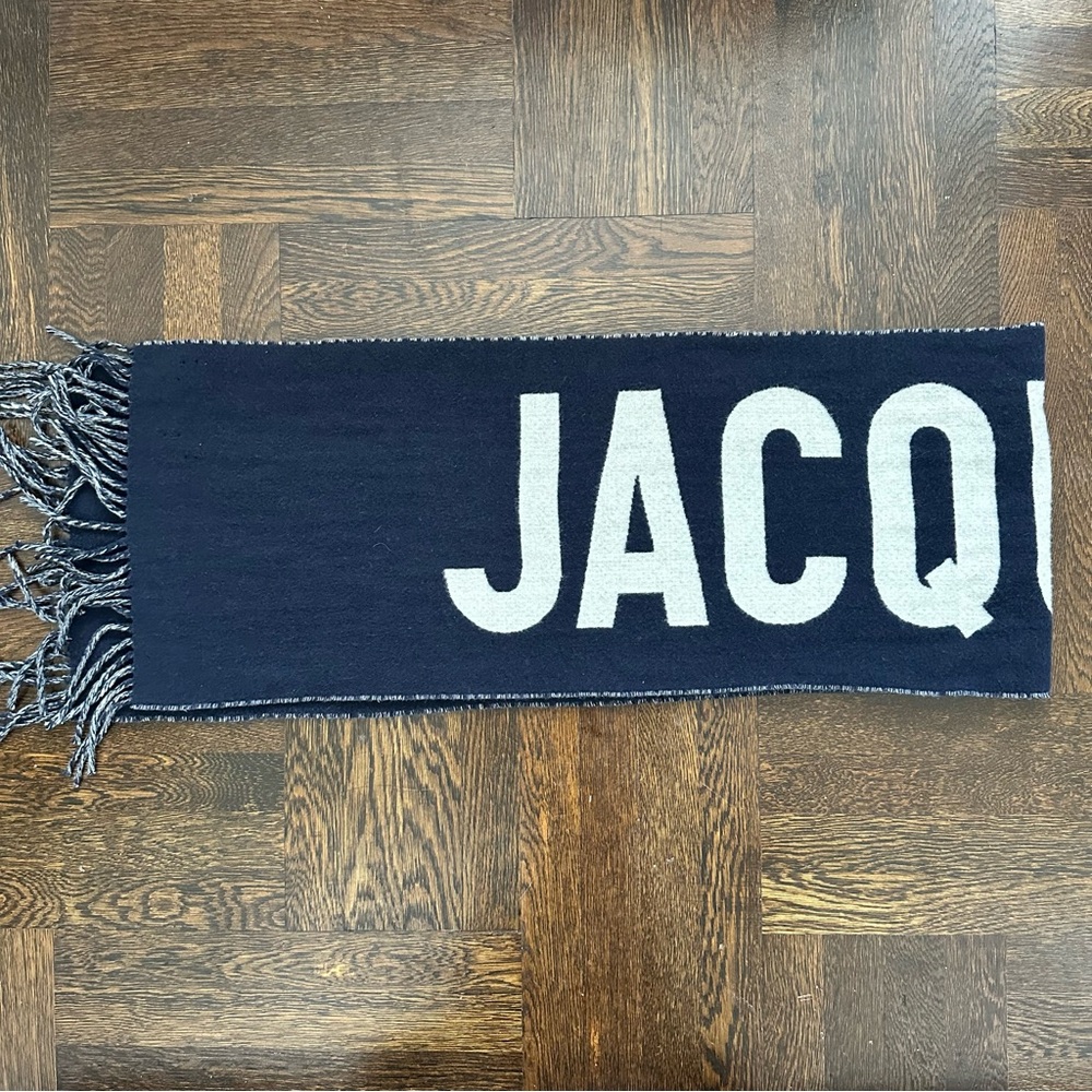 Authentic Jacquemus oversized logo scarf